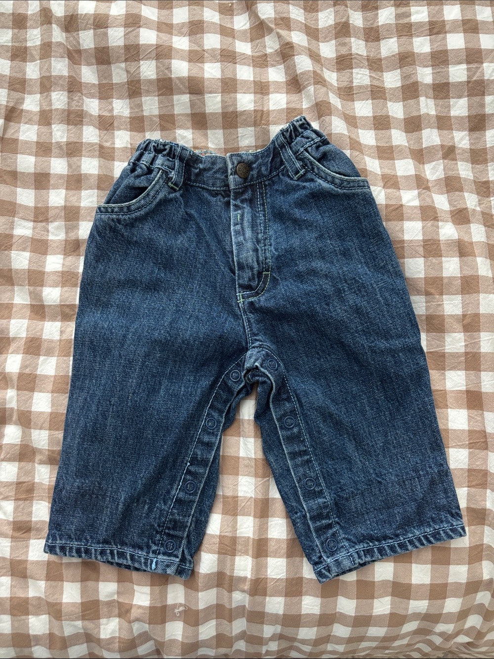 Baby children’s place  Dark Blue Denim Snap-Front Pants